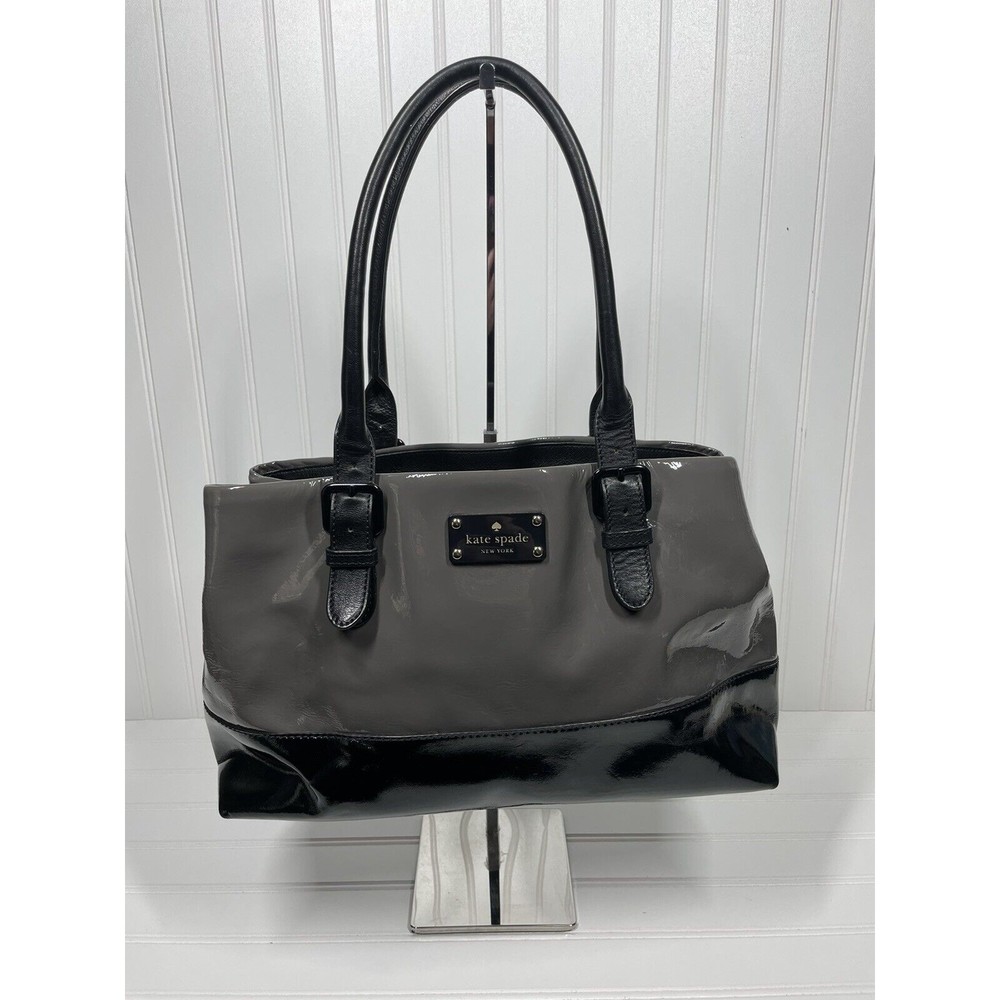 Kate Spade Handbag satchel. Patent Grey/Black